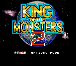 King of the Monsters 2 (USA) Title Screen